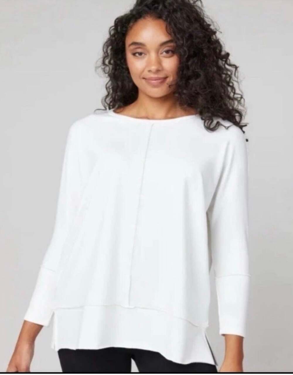 SPANX P.L.T. Pullover Dolman Sweatshirt Powder Size Medium NWT Top